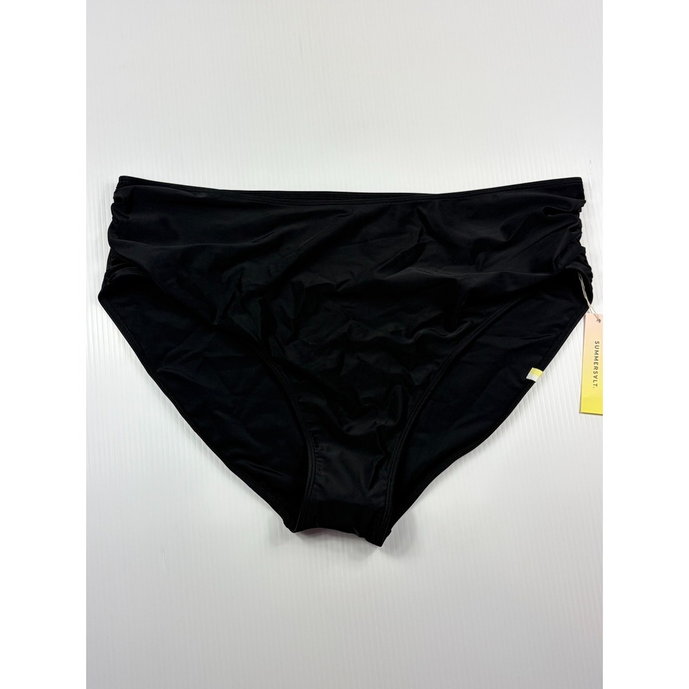 Summersalt Swim High Rise Bikini Bottom‎ Black Cheeky Midkini Plus Size 20